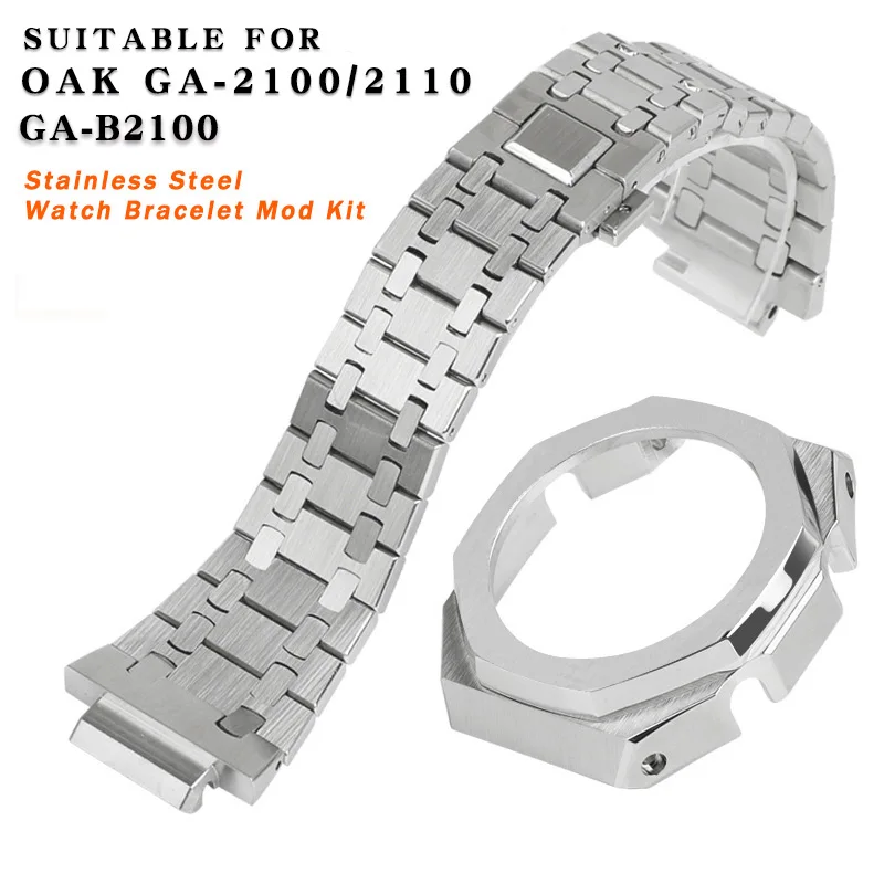 Generation Second Mod Kit Metal Case for GA2100 GA-2110 Stainless Steel DIY Bracelet Accessories Ga-2100 Refit Bezel