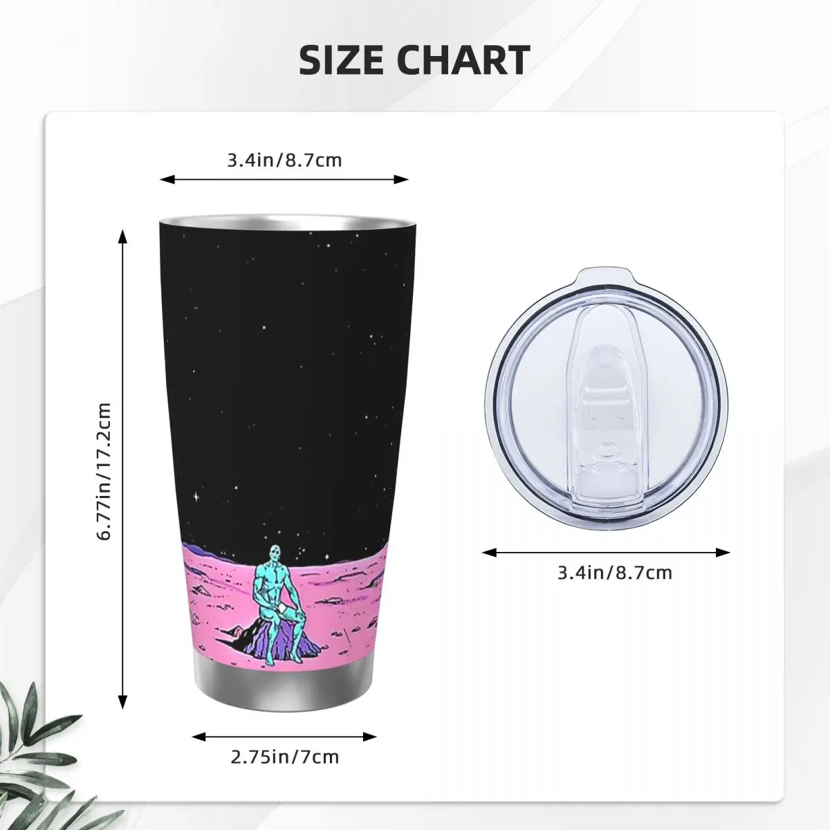 (Fixed) Dr. Manhattan Sitting On Mars (comic) Stainless Steel Tumbler Vacuum Insulated Mug Thermal Cold Cups Straws 20oz