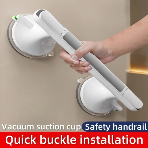 Pasamanos de baño para evitar caídas, ventosa, bañera de baño, mango de perforación gratis para niños, puertas y ventanas de vidrio, manija para ancianos, 1 ud.