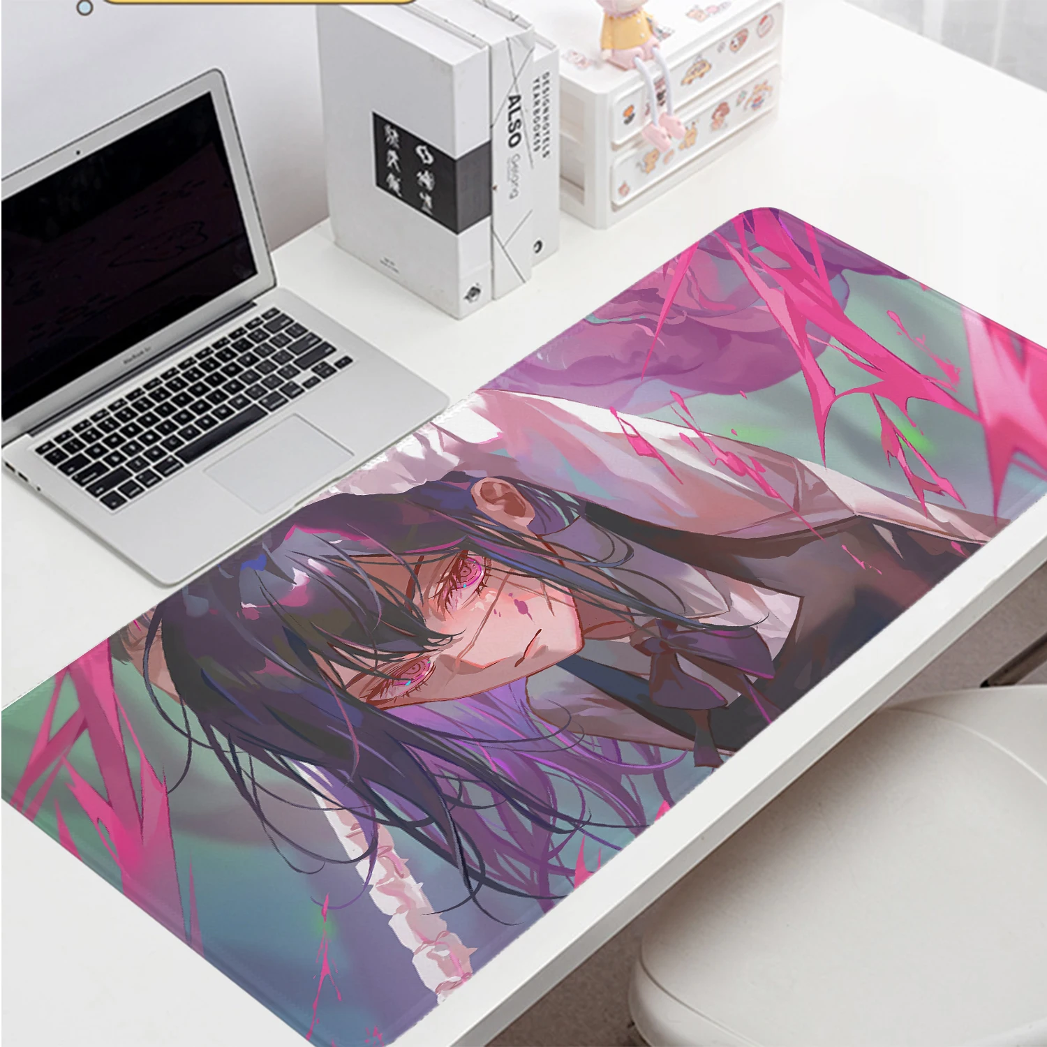 

Kwaii Girl Mouse Pad Desk Mat Chainsaw Man Large Gaming Mouse Pad Kawaii Office Accessories Keyboard Pad Game Mousepad