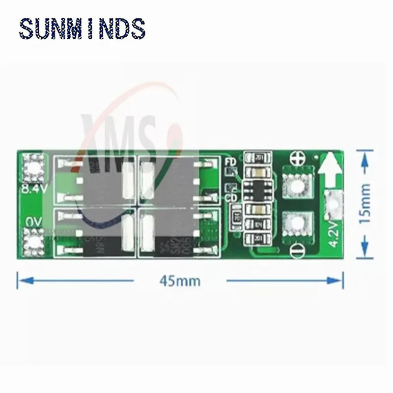 1pcs 2S 20A 7.4V 8.4V 18650 Li-Ion Lithium Battery Charger Protection Board PCB BMS Board Standard / Balanced 20A Current Module