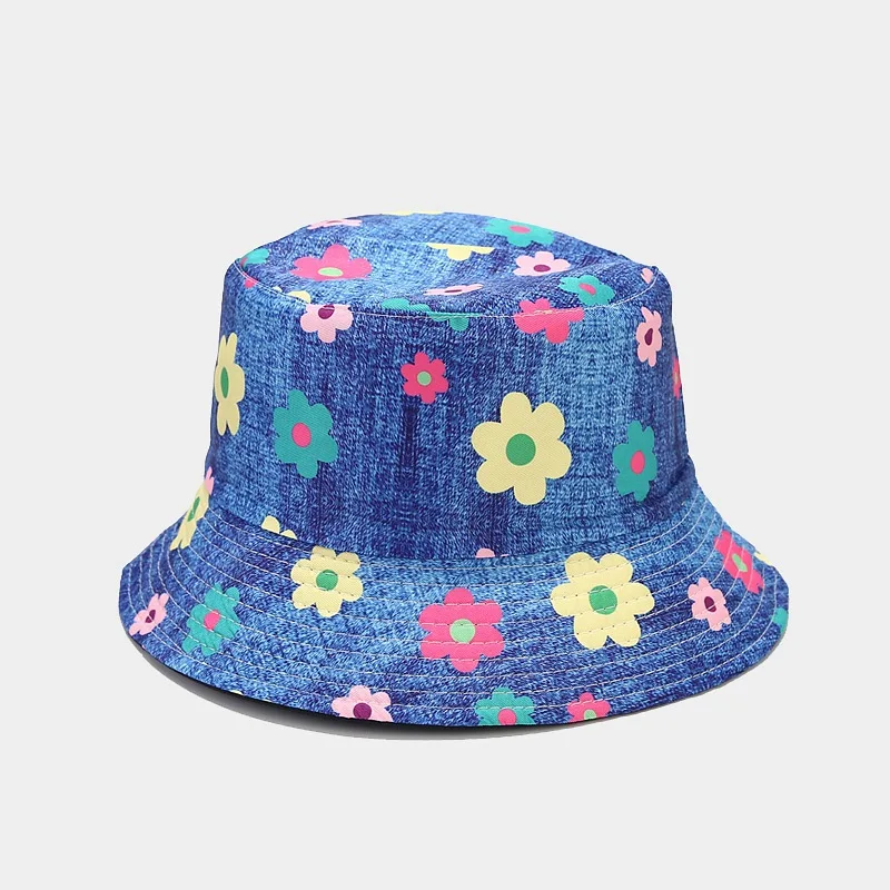 2023 10 Styles Cotton Flower Print Bucket Hat Fisherman Hat Outdoor Travel Sun Cap For Men And Women 86