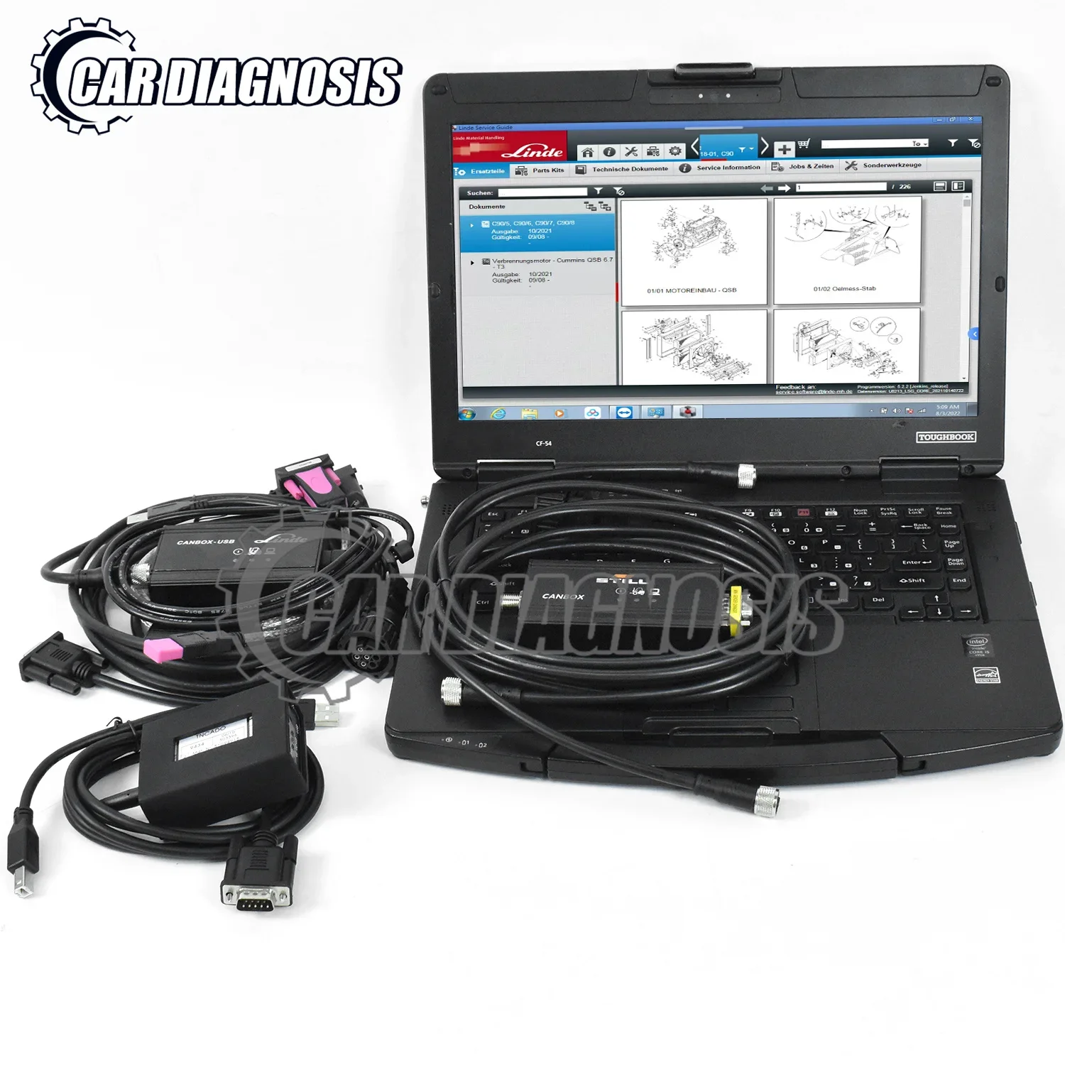 For Still canbox STEDS Judit Jungheinrich Incado Box Linde canbox doctor pathfinder forklift truck diagnostic tool+CF54 LAPTOP