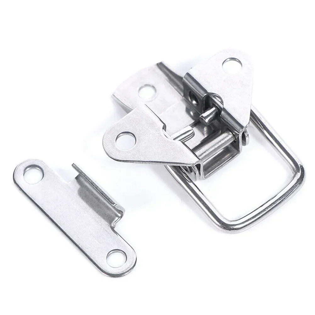 2pc Stainless Steel 304 Toolbox Locking Hasps Metal Toggle Catch Clasp Loaded High Wear Resistance And High Hardness Furniture