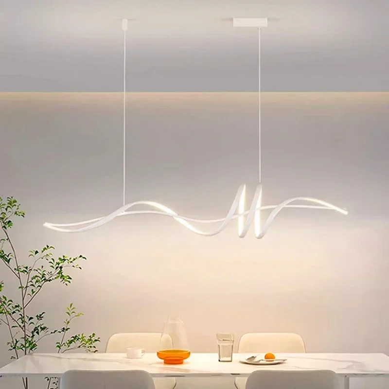 Modern Simple Strtips Pendant Lights Home Decor for Dining Living Room Table Kitchen Chandelier Lamps Indoor Lustre Luminaires