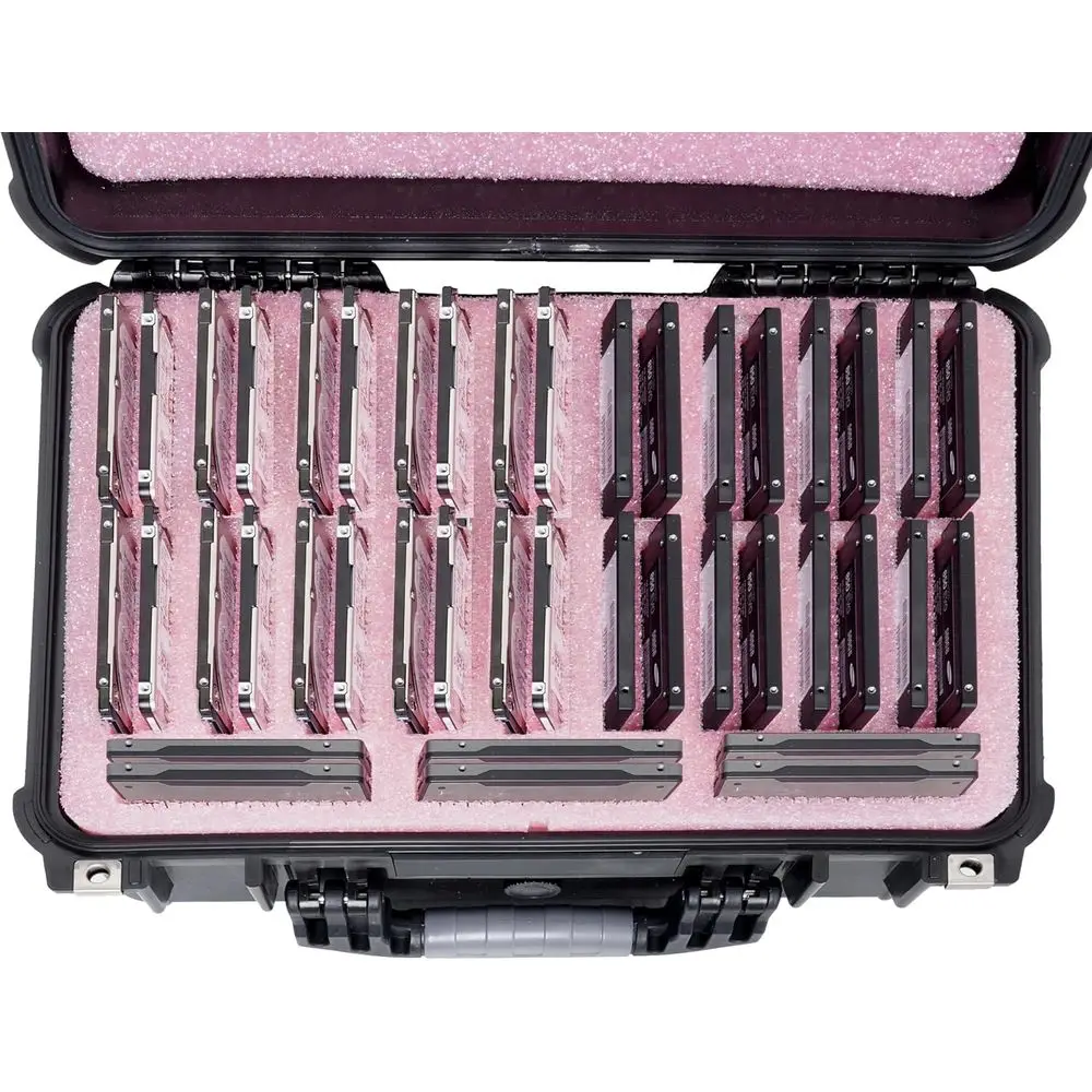 Anti-Static, Data-Sae Large HDD & SSD Internal Drive Storage Case. Hard-Shell, Waterproo, Airtight, Padlockable Cases Protects &