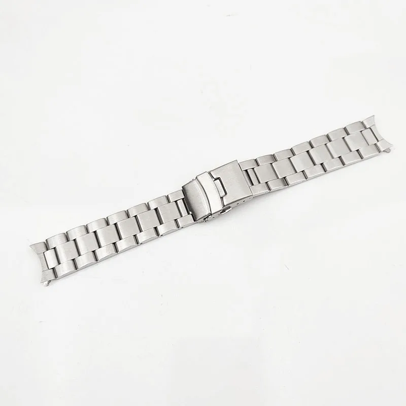 19mm Sliver Hollow Curved End Solid Screw Links Watch strap For Seiko 5 SNXS73K1 SNXS75 SNXS77 SNXS79K1 SNX79J1 Watch Band