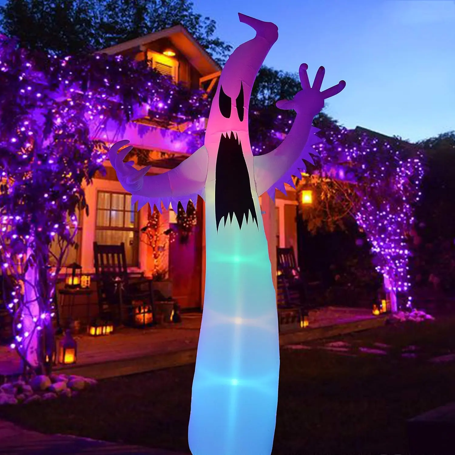 

Ghost with LED RGB Color Changing Light Indoor Outdoor Yard Lawn Party Decoration