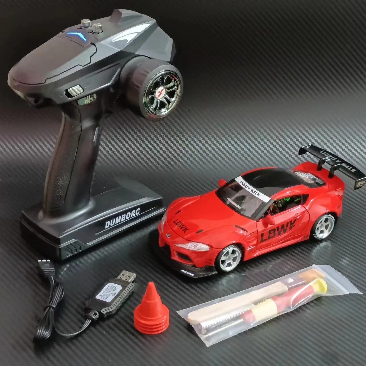 FATJAY 1/24 RC Mini-Q8 Drift Car RWD/AWD Remote Control Model Racing Car with Metal Shell