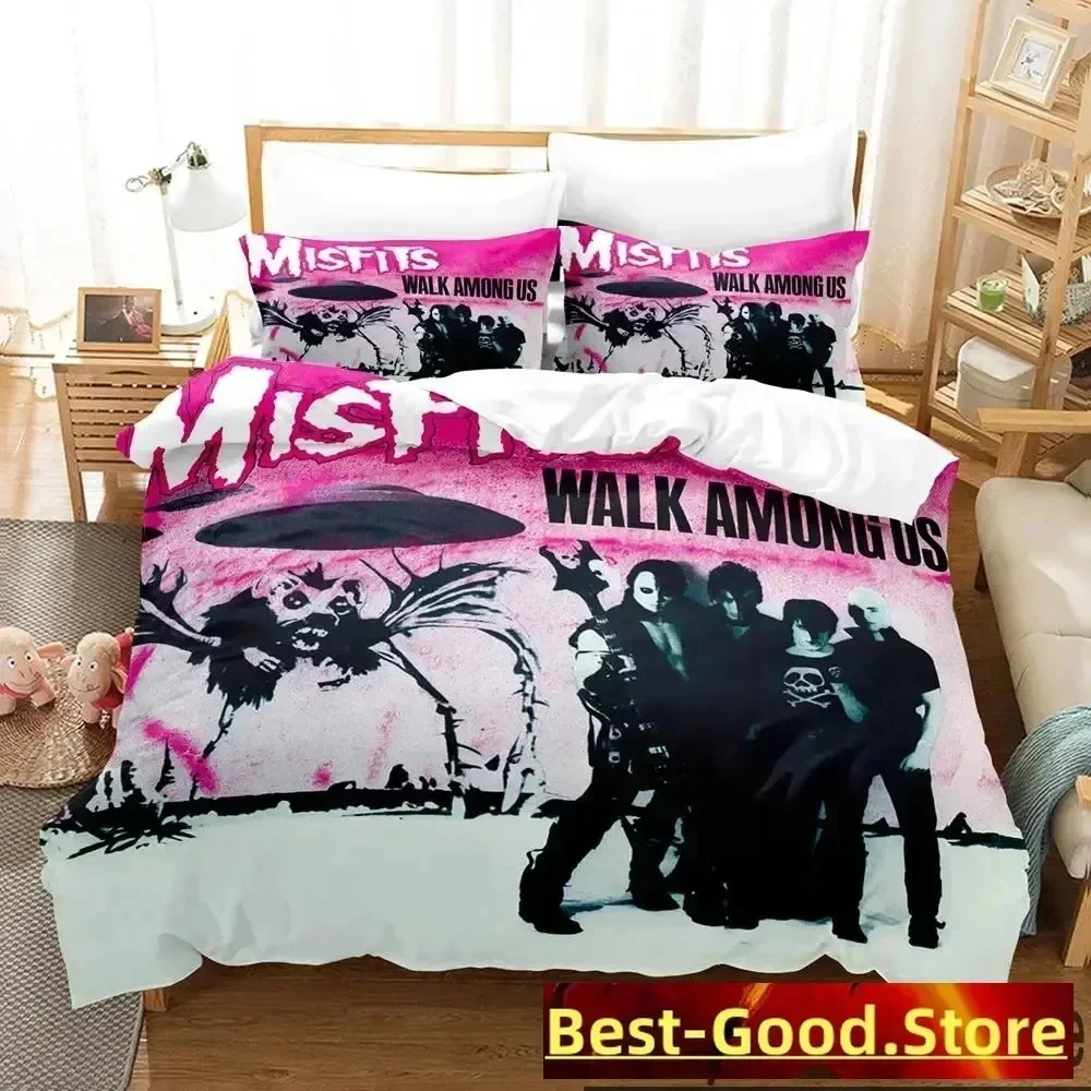 

3D The Misfits Glenn Danzig Bedding Set Duvet Cover Sheet Printed Bed Set Pillowcase Bed Full Queen King Size Comforter Bedroom