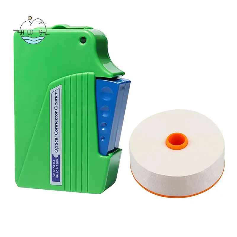 

AED6-Fiber Optic Endface Cleaner Cassette Cleaning Box Pigtail Cleaner+Cleaning Core For FC/SC/ST/LC Optic Fiber Cleaner Tool