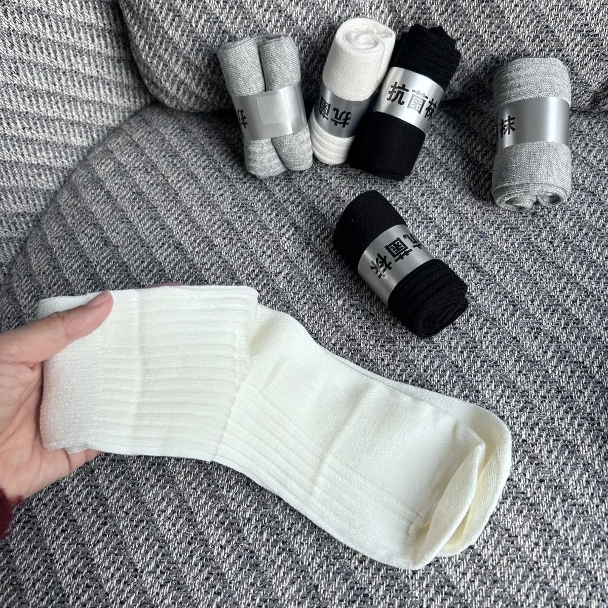 Breathable unisex short tube socks, antibacterial, pure cotton, odor proof, men's socks, sweat absorbing socks, cotton socks, a