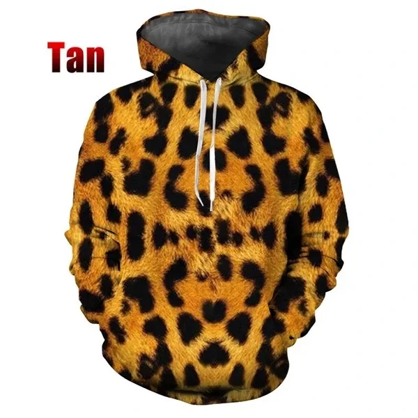 2022 New Fashion Popular MenWomen 3d Hoodies Leopard Print Hoodie Personality Overstated Long Sleeves Pullovers Tops Ropa Hombre