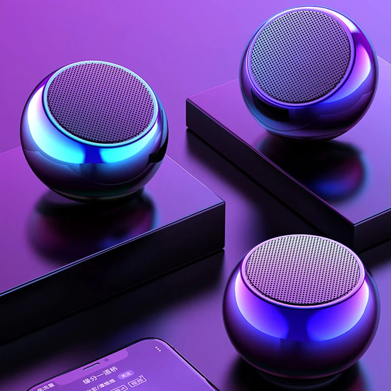 

Top Sale Portable M3 Waterproof Wireless Hifi Outdoor Round Small Steel Cannon Stereo Subwoofer Blue Tooth Mini Speaker