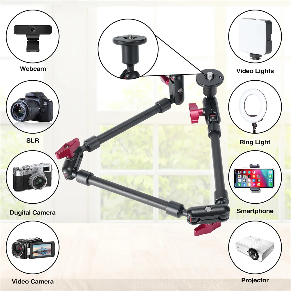 Magic Arm Friction Multifunctional Stand for Mobile Phone Camera Flexible Rotate Bracket Desk Clamp Tablet Webcam