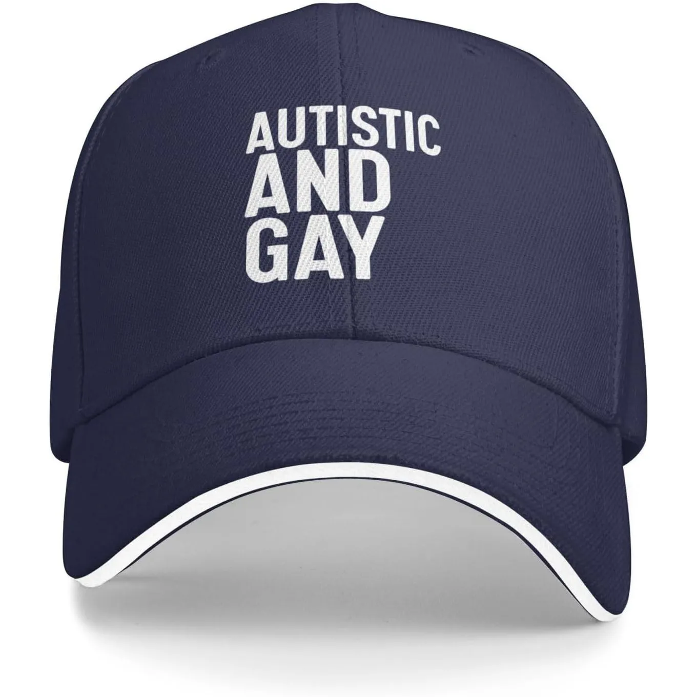 Autistic And Gay Baseball Cap Adult Casual Polyester Unisex Sun Protection Baseball Hat