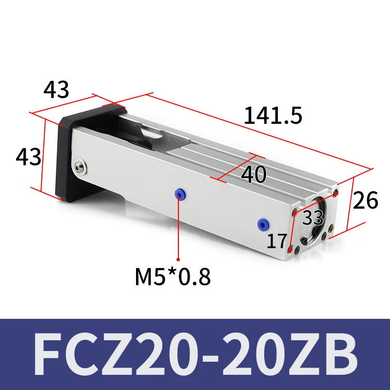 空気圧式レバーシリンダー,アクセサリー,固定,90度回転シリンダー,fcz32/40-45l