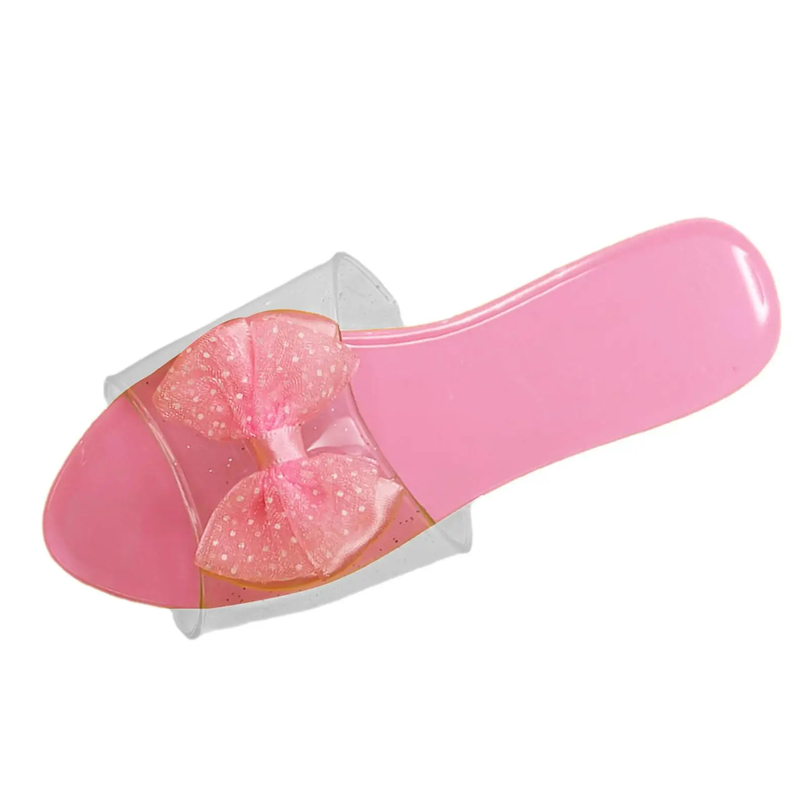 Princess Style Jelly Sandals Girls Shoes with Wedge Heel Slip on Slippers for Kids Party Dress Up Pretend Play