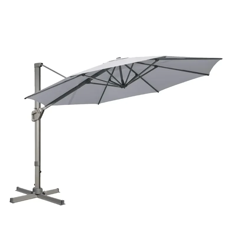 [280 Grams Canopy Polyester]CE+MSDS+ISO+EORI Certificates 2026 Pre Sell Garden Hotel Patio Umbrella Solar LED Outdoor Parasol