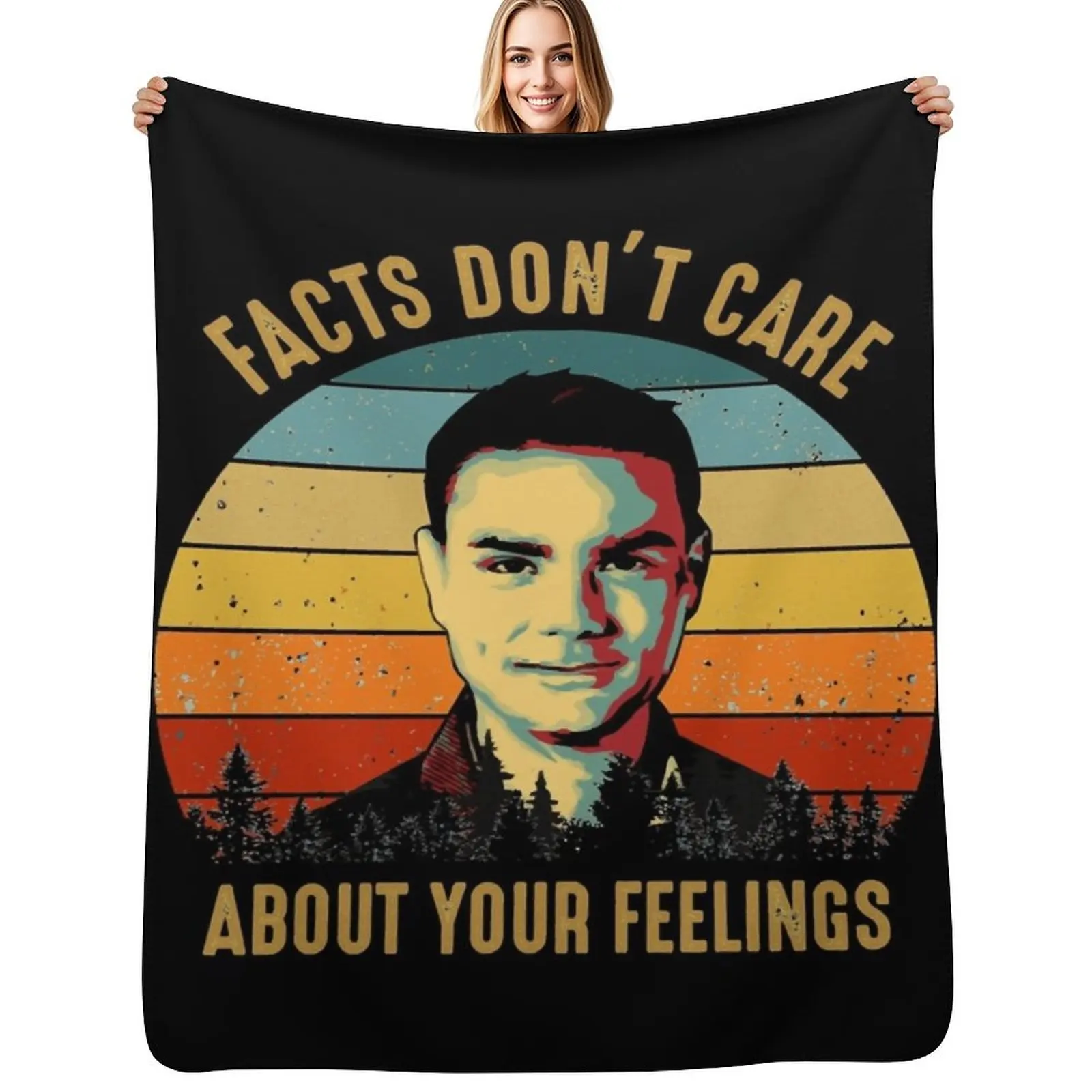 

Vintage Facts Don't Care About Your Feelings Ben Shapiro's Gift Throw Blanket Soft Beds For Decorative Sofa halloween Blankets