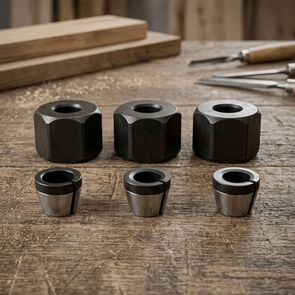 for durable New Trimmer Collet Chuck Router Bit For Wood Router Mounting Nut Power Tools 6mm 8mm For Engraving Machine