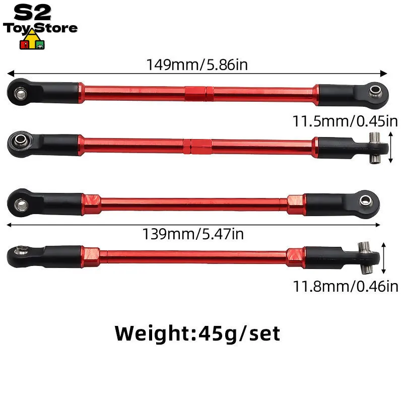 TRAXXAS E Maxx T Maxx High Strength Aluminum Front Rear Turnbuckles Set #5141A #5143 RC Truck Upgrade Replacement Parts