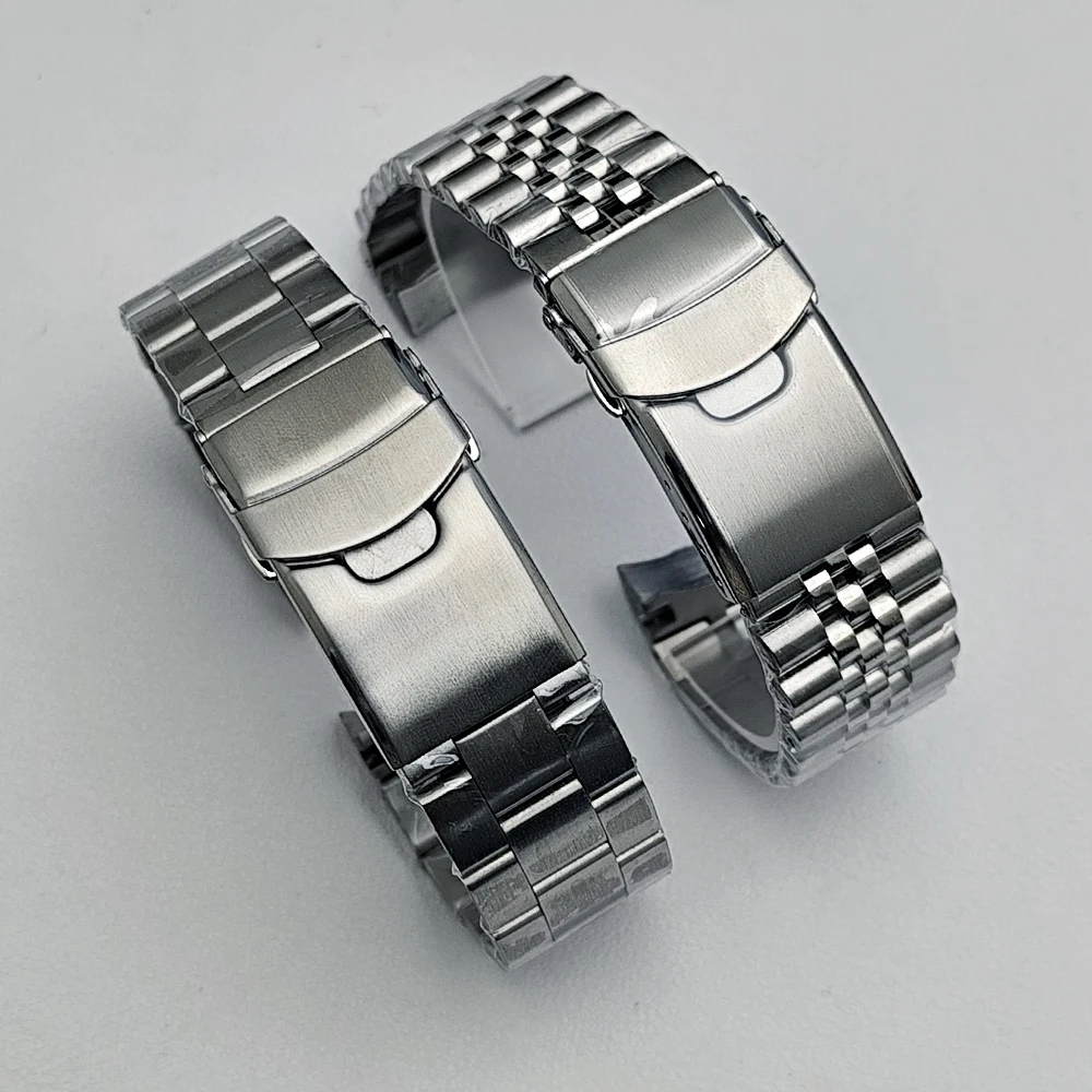 

High Quality 22mm Width Watch Band Full Solid Silver Gold Rose Gold Black bracelet Watch Accessories Watch Strap