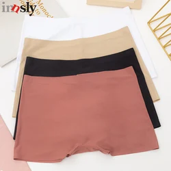 3 Pieces/Set Women Boyshort Ice Silk Seamless Female Boxer Mid Waist Summer Breathable Ladies Safety Short Pants for Girls