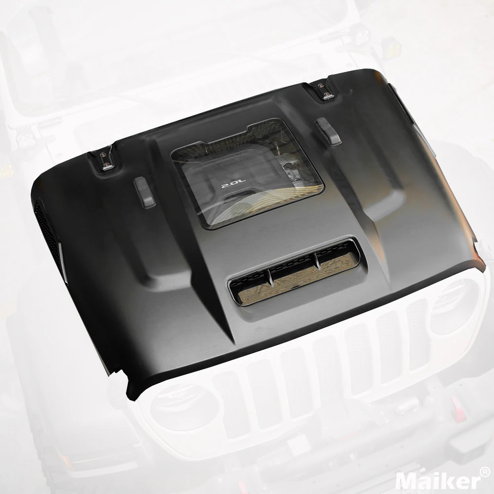 

For Maiker Off Road's New Engine Hood Cover Steel Bonnet Parts For Jeep Gladiator JT And Wrangler JL Accessory