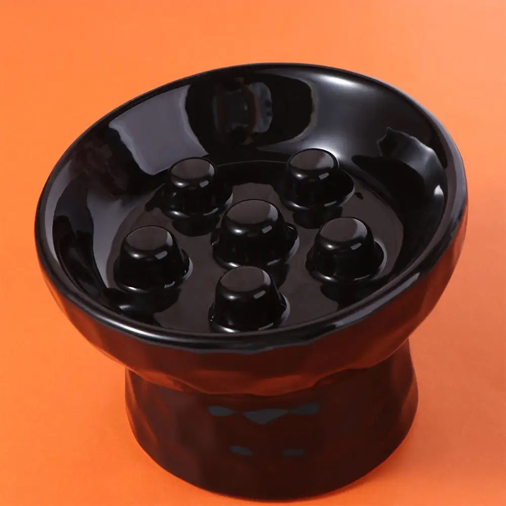 

Ceramic Cat Slow Feeder Bowl Anti Tipping Non-slip Pet Drinking Eating Feeder Creative Anti Vomiting Dog Food Water Container