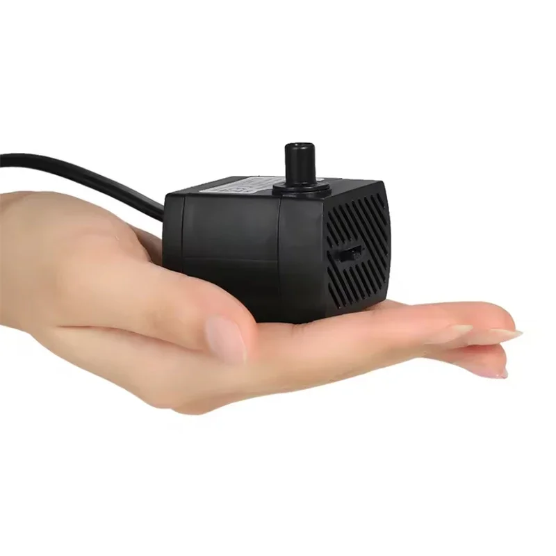 Ultra Quiet USB Aquarium Fish Tank Filtration Pump Mini Pet Fountain Submersible Adjustable Flow Water Circulation Pump 5V 5W image 2