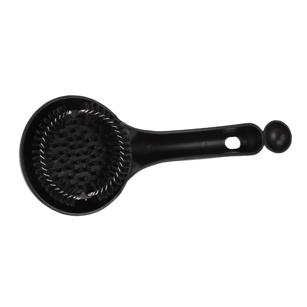 Nylon Bristle Coffee Machine Cleaning Brush Curved Head Long Handle Grouphead Cleaning Brush Water Deflector Anti Splash