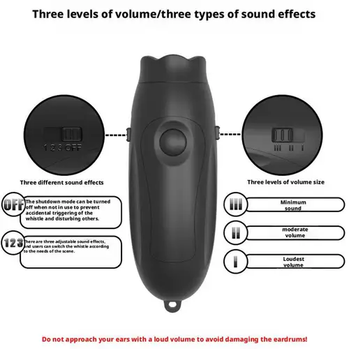 Imagen 2 del producto Silbato electrónico con carga USB, silbato de emergencia para profesores de árbitro, para juegos deportivos al aire libre, Camping H4T3