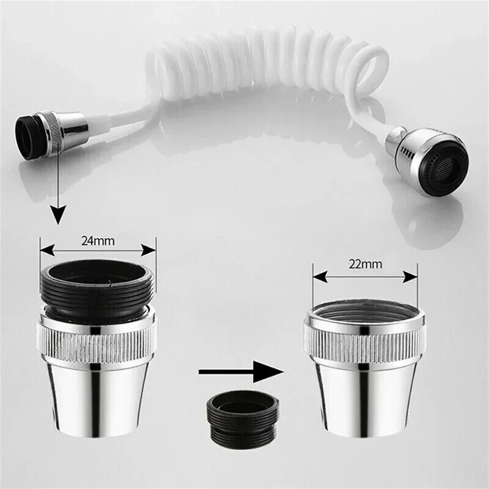 Eeatop Long Hose Faucet Extender Nozzle Flexible Water Saving Tap Adapter Sink Spray Bubbler Sprinkler Bath Shower Faucet Access