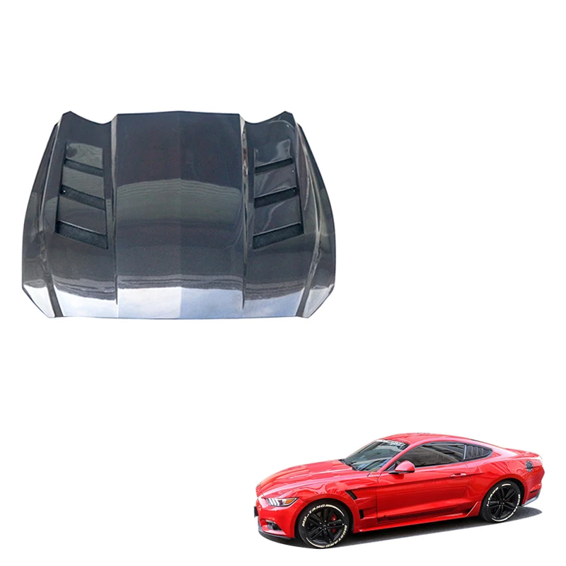 

Внешние детали автомобиля Mustang Tuning to AC Style, передний капот из углеродного волокна для Ford Mustang 2015-2017, капоты двигателя