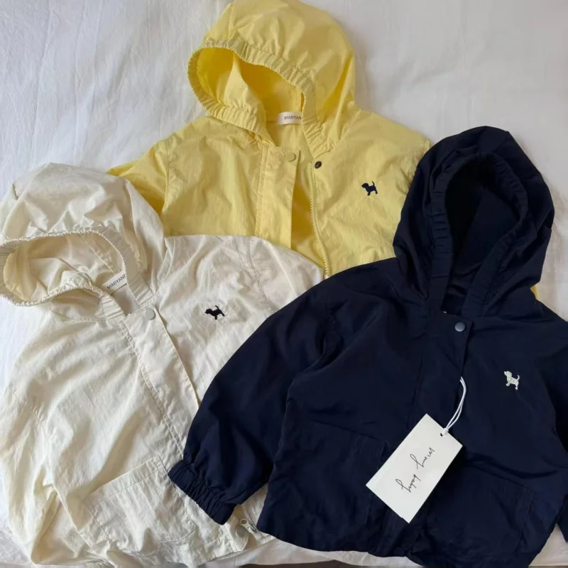 

Children's Outerwear for Spring Summer Sunscreen Clothes Boys and Girls Summer Hooded Jackets Breathable Light Skin Clothing