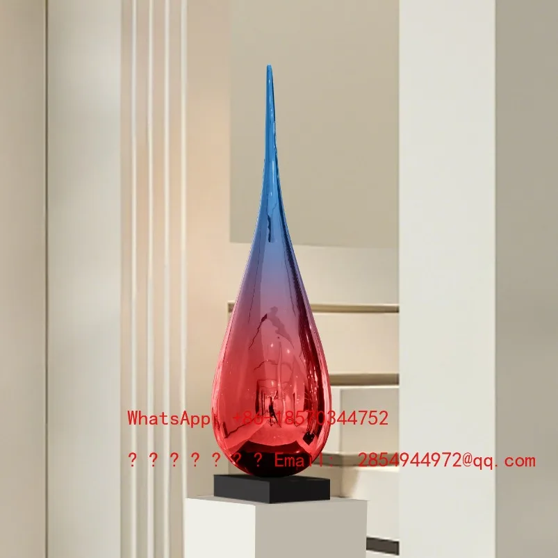 Water Drop Modern Abstract Sculpture Handicraft Model House Decoration Floor Entrance Decoration