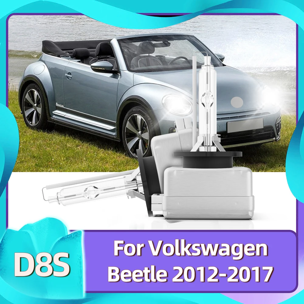 LSlight 2PCS HID D8S Headlight Xenon Bulb 6000K Car For Volkswagen VW Beetle Hatchback Convertible 2012 2013 2014 2015 2016 2017