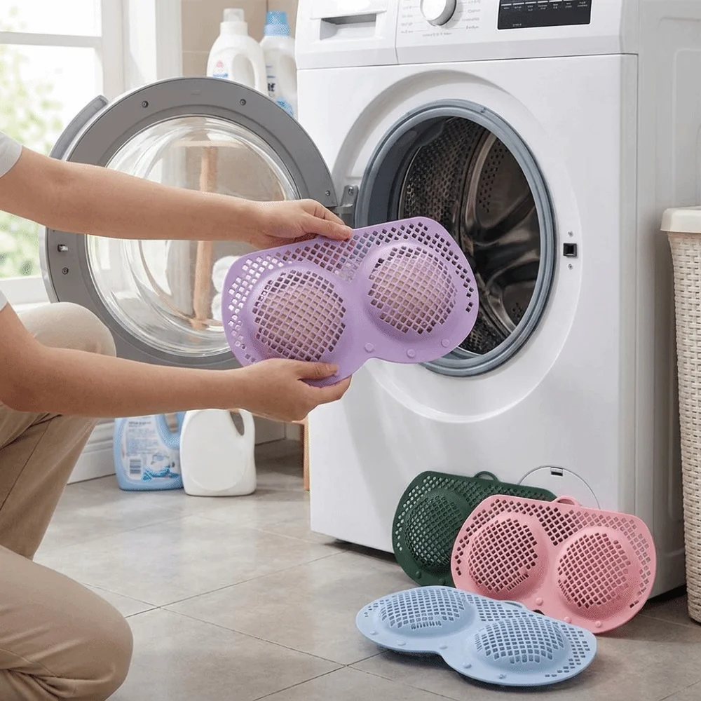 Mesh Silicone Bras Wash Bag Anti Deformation Protective Bras Storage Bag Machine Washable Ventilated Bras Laundry Bag