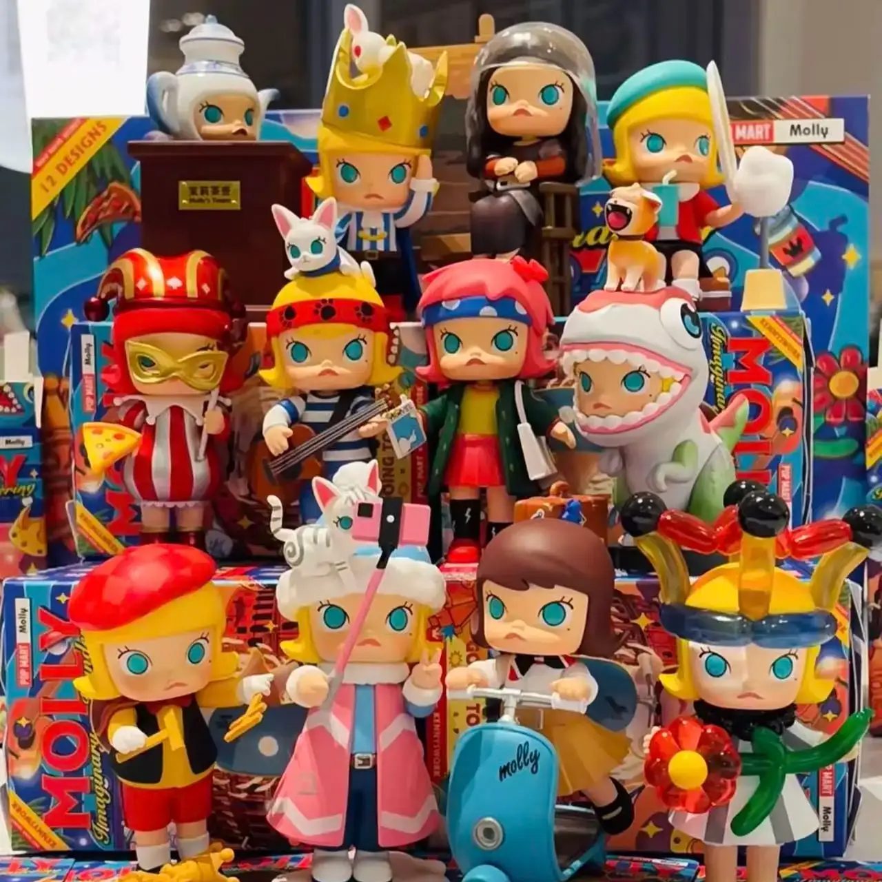

POP MART MOLLY Imaginary Wandering Series слепая коробка Mystery Box Guess Bag игрушки куклы милые аниме фигурки настольные украшения Collecti