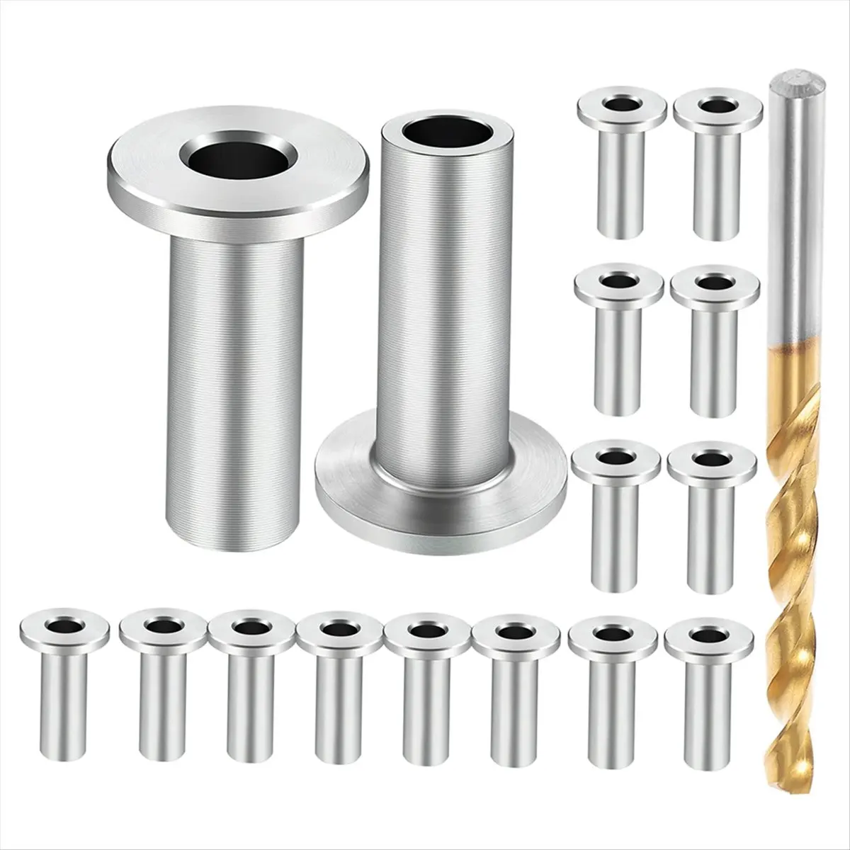 AA1104~Stainless Steel Protector Sleeves for 1/8Inch Wire Rope Cable Railing, Cable Railing Kit for Wood Posts DIY Balustrade
