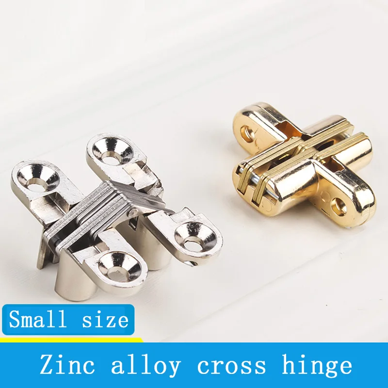 5PCS Zinc Alloy Small Hidden Cross Hinge Invisible Folding Table And Chair Flip Hinge Furniture Hardware Accessories