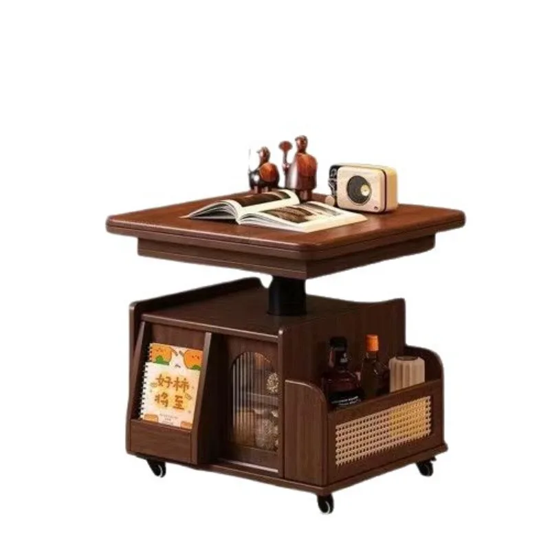 be lifted and lowered, the folding side table cart is medium and ancient style, and the household tea table is dual-purpose.