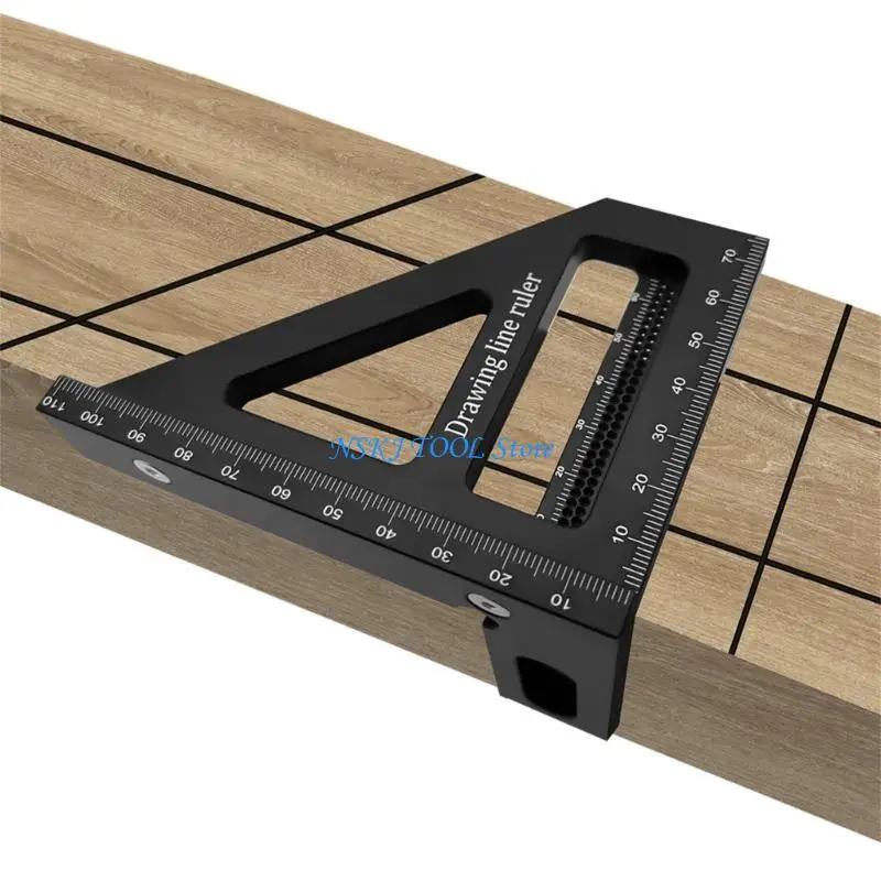 

L8RC Square Protractor Miters Triangle Ruler Measuring Tool for Engineer Carpenter
