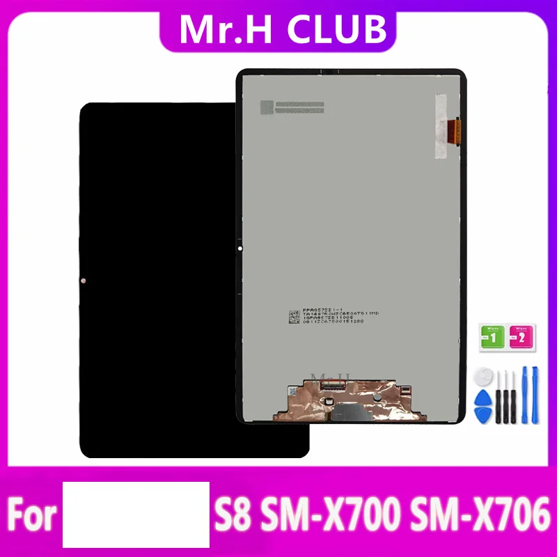 11'' Tested For Tab S8 SM-X700 SM-X706 X706B X706N X706U LCD Display Touch Screen Digitizer Assembly Replace