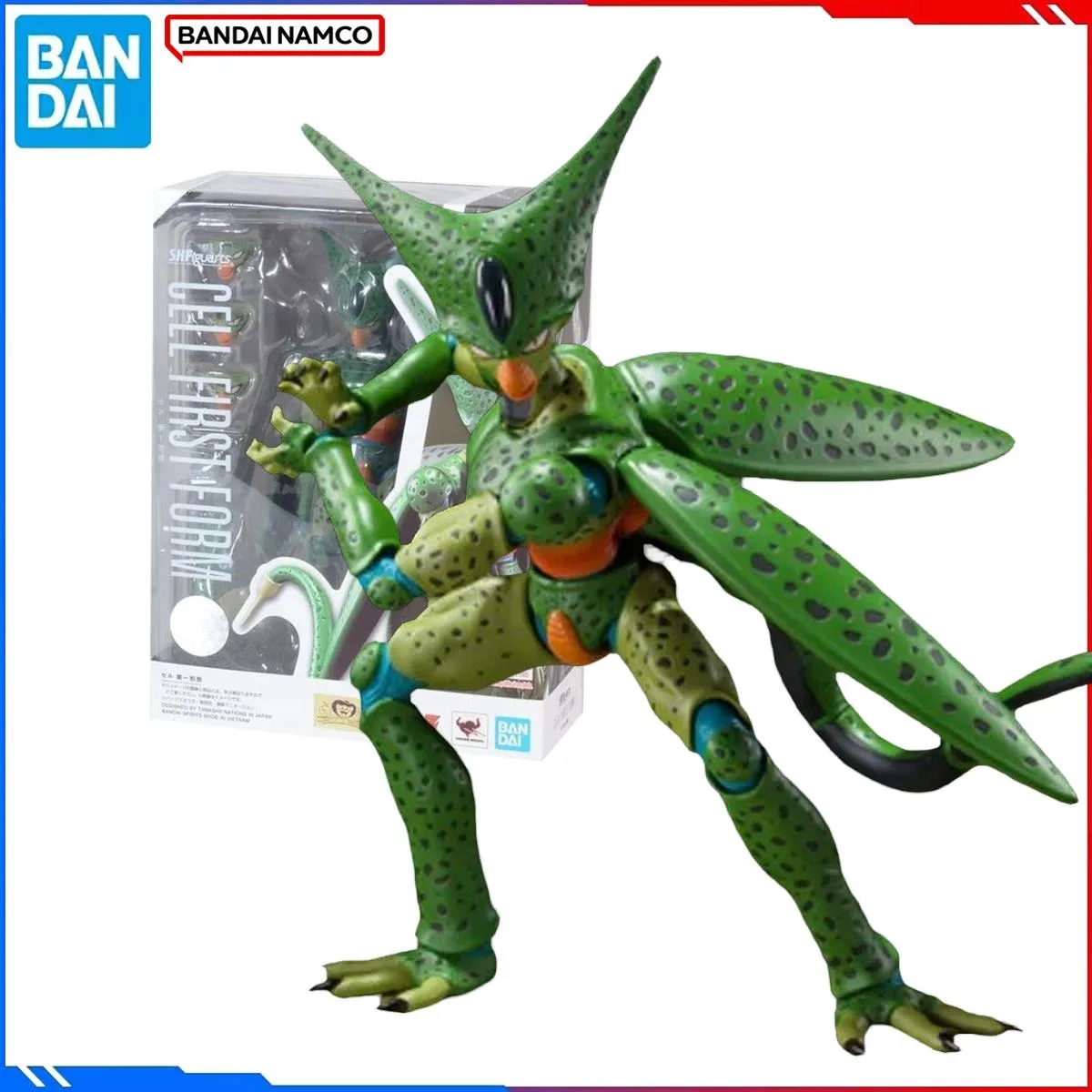 

Bandai Genuine Dragon Ball Z Anime Model Kits Cell First Form Toys SHF Action Figure Assembly Model Gift for Boy girl present