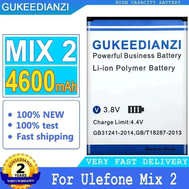 

For Ulefone Mix 2 Fast Charging Mobile Phone Battery 4600Mah
