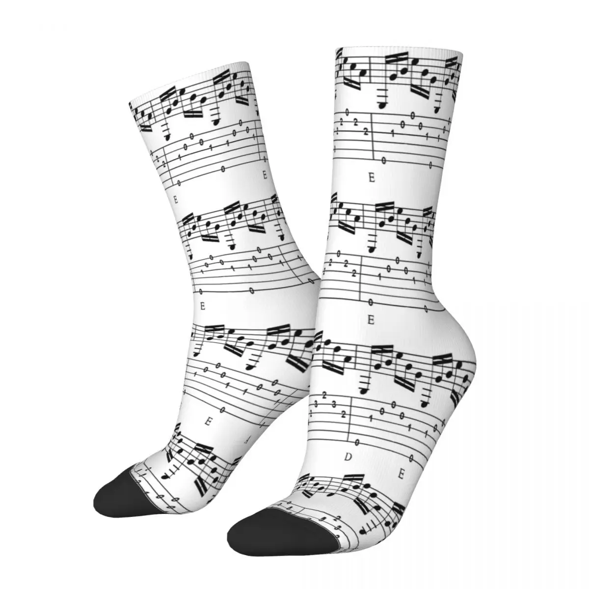 Music Notes Socks Male Mens Women Autumn Stockings Polyester