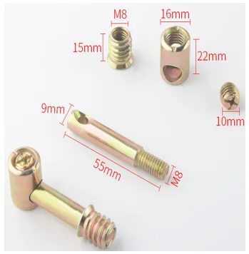 Furniture Screws Furniture Four-in-one - Connector Eccentric Wheel Accessories Assembled Hammer Screws Other Furniture Hardware