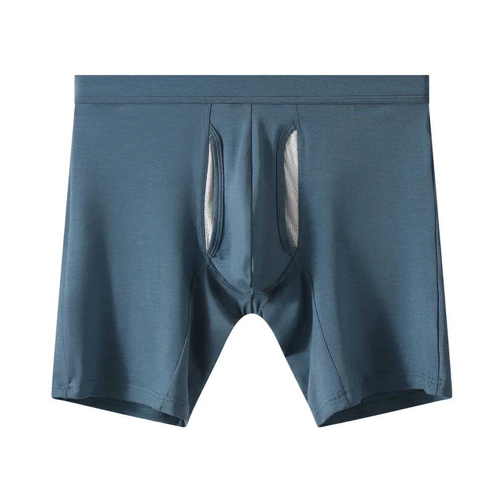 2026 Men Breathe Separated Pouch Boxers Shorts Sports Bikini Lengthen Anti-chafing Men's Lingerie Underwear Elastic Underpants